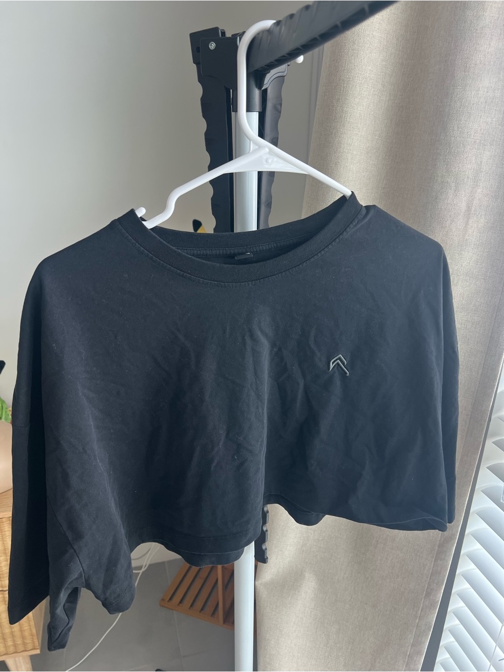Oner Active Black Cropped Relaxed Tshirt Size L